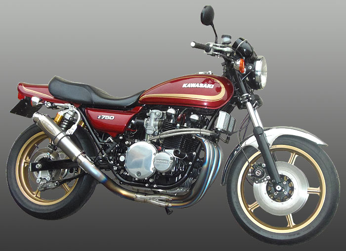 KAWASAKI Z1 Z2 チタンタイプⅡ 手曲げ|テックサーフ